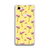 Flamingo's geel: Google Pixel 3 Transparant Hoesje