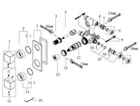 Wiesbaden Rombo inbouw 2-wegs douchethermostaat chroom
