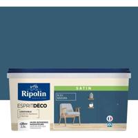 RIPOLIN Muurverf voor alle stukken, Ripolin - Blue Madura Satin, 2.5L