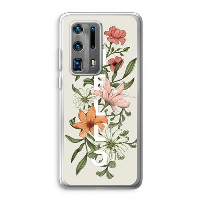 Hello bloemen: Huawei P40 Pro Plus Transparant Hoesje