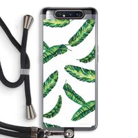 Lange bladeren: Samsung Galaxy A80 Transparant Hoesje met koord