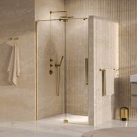 BRAUER Stellar Nisdeur - 2-delig - 120x200cm - draaideur - glascoating - omkeerbaar - helder glas - Chroom GS-SRN1H120200GG