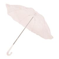 Witte kanten paraplu 60 cm   - - thumbnail