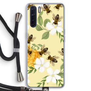 No flowers without bees: Oppo A91 Transparant Hoesje met koord