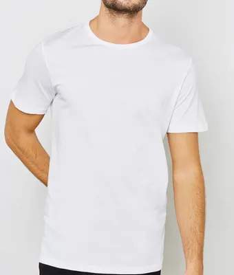 2-pack heren T-shirts ronde hals - zwart en wit Katoenen heren ondershirt korte mouwen - Witte t shirts heren