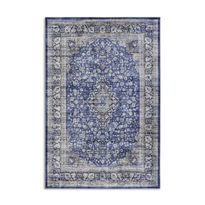 Vintage Vloerkleed Aurora Blauw 80x150 Cm Laagpolig Home Collectie - Dekbed-Discounter.nl