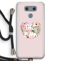 GRL PWR Flower: LG G6 Transparant Hoesje met koord GRL PWR Flower: LG G6 Transparant Hoesje met koord