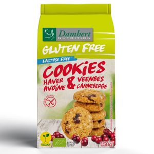 Haverkoekjes cranberry glutenvrij bio