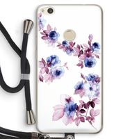 Waterverf bloemen: Huawei Ascend P8 Lite (2017) Transparant Hoesje met koord