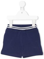 Moncler Enfant short à ceinture rayée - Bleu - thumbnail