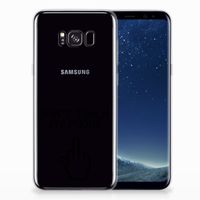 Samsung Galaxy S8 Plus Silicone-hoesje Finger Don't Touch My Phone