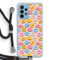 Pink donuts: Samsung Galaxy A52 Transparant Hoesje met koord