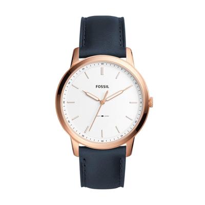 Fossil het minimalistische Herenhorlogemet witte wijzerplaat FS5371
