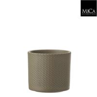 Era pot rond groen h12,5xd13,5 cm Mica Decorations - Mica decorations
