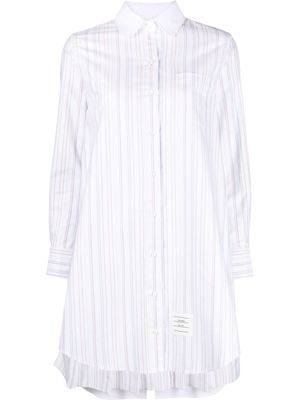 Thom Browne robe-chemise à rayures - Blanc