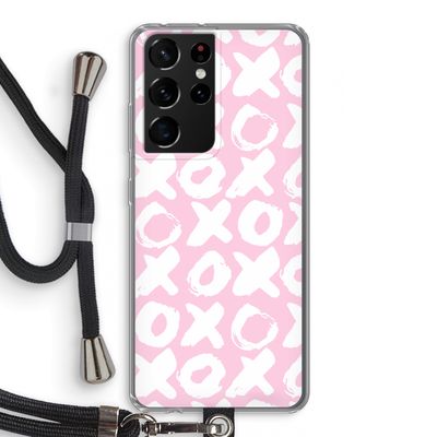 XOXO: Samsung Galaxy S21 Ultra Transparant Hoesje met koord