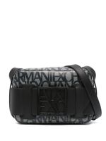 Armani Exchange sac porté épaule à plaque logo - Noir - thumbnail