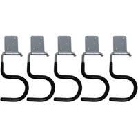 Gereedschapshaken - 15x stuks - ophanghaken - metaal met coating - incl. schroeven