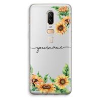 Zonnebloemen: OnePlus 6 Transparant Hoesje