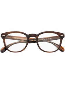 Oliver Peoples lunettes de vue Sheldrake Sun à monture ronde - Marron