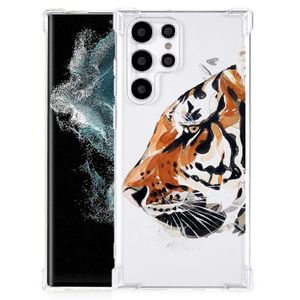 Back Cover Samsung Galaxy S22 Ultra Watercolor Tiger