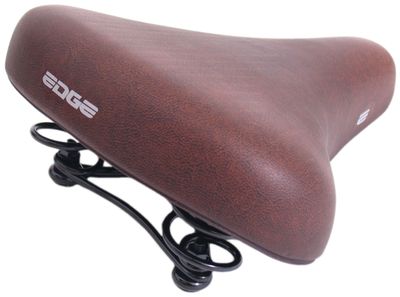 Edge Fietszadel city retro - donkerbruin (op kaart)