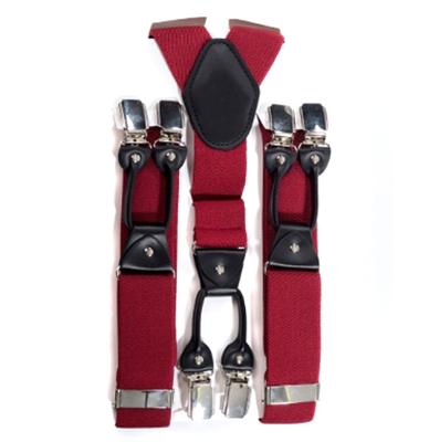 Rockabilly Suspenders Red