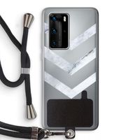 Marmeren pijlen: Huawei P40 Pro Transparant Hoesje met koord
