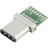 TRU COMPONENTS USB-C-stekker 3.1 w/PCB Stekker, recht Inhoud: 1 stuk(s)