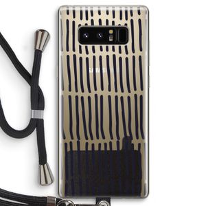 Moroccan stripes: Samsung Galaxy Note 8 Transparant Hoesje met koord