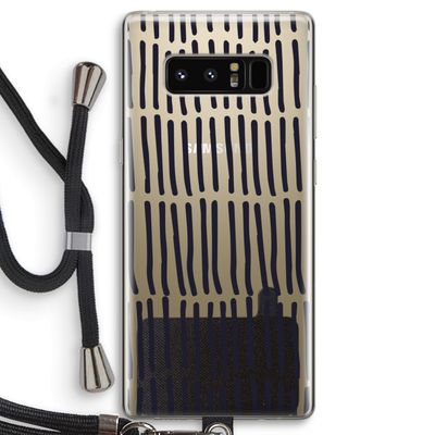 Moroccan stripes: Samsung Galaxy Note 8 Transparant Hoesje met koord