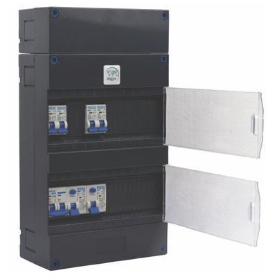 GACIA 4 groepenkast 1xHS 2xALS 4xautomaten 16A 1F GAC100
