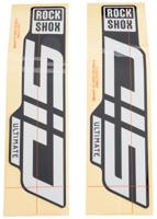 ROCKSHOX decor set decal set rs glossy white for black sliders
