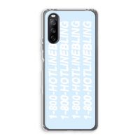 Hotline bling blue: Sony Xperia 10 III Transparant Hoesje