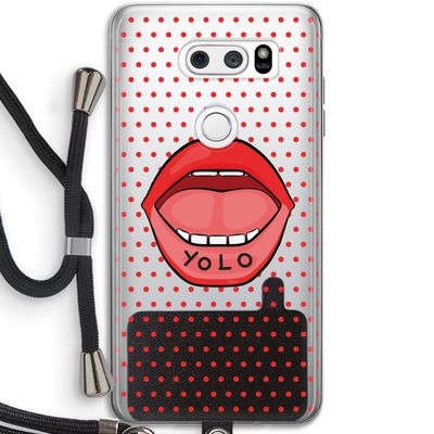 Yolo Denise: LG V30 Transparant Hoesje met koord