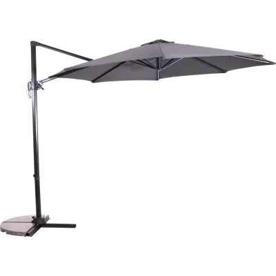 Grote Zweefparasol Libra Grijs 3m van Lesli Living Grote Zweefparasol Libra Grijs 3m van Lesli Living