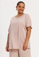 Yoek Top POWDER SATIN | Licht Bruin | Maat 50/52