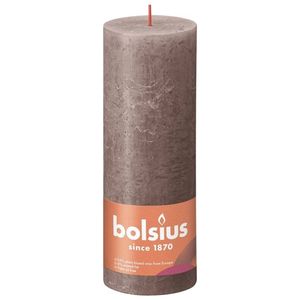 Bolsius Stompkaars Rustic Taupe Ø68 mm - Hoogte 19 cm - Taupe - 85 branduren