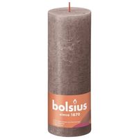 Bolsius Stompkaars Rustic Taupe Ø68 mm - Hoogte 19 cm - Taupe - 85 branduren - thumbnail