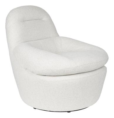 ZILT Draaifauteuil 'Vello' Bouclé, kleur Off White