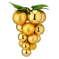 Krist+ decoratie druiventros - goud - kunststof - 28 cm   - - thumbnail
