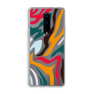 Colored Zebra: OnePlus 8 Transparant Hoesje