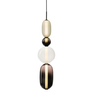 Bomma Pebbles Large Hanglamp - Configuratie 6 - Wit - zwart