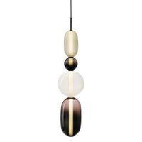 Bomma Pebbles Large Hanglamp - Configuratie 6 - Wit - zwart