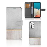 Samsung Galaxy A73 5G | Book Style Case | Wood Concrete Samsung Galaxy A73 5G | Book Style Case | Wood Concrete