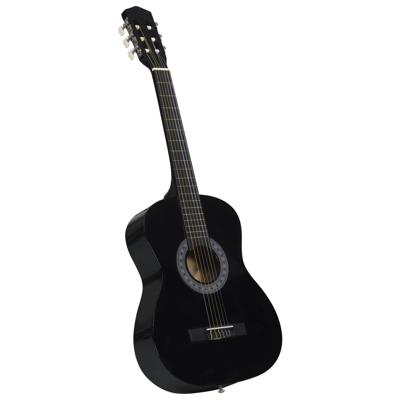 VidaXL Gitaar klassiek beginner en kinderen 3/4 36" zwart