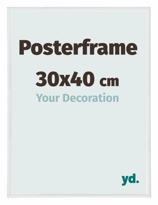 Posterlijst 30x40cm Wit Hoogglans Kunststof Paris
