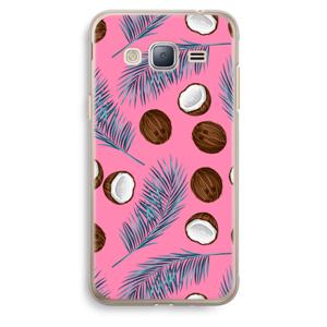 Kokosnoot roze: Samsung Galaxy J3 (2016) Transparant Hoesje