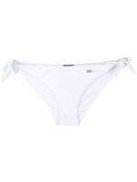 Dolce & Gabbana bas de bikini à plaque logo - Blanc - thumbnail