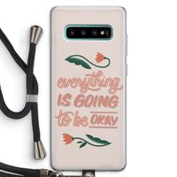 Optimistic flower girl: Samsung Galaxy S10 Plus Transparant Hoesje met koord Optimistic flower girl: Samsung Galaxy S10 Plus Transparant Hoesje met koord